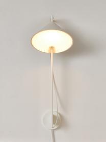 Dimmbare LED-Wandleuchte Yuh mit Timerfunktion, Lampenschirm: Aluminium, lackiert, Weiss, B 30 x H 63 cm