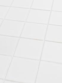 Geglazuurde salontafel Glazed in wit, Tafelblad: MDF, keramiek, Frame: gepoedercoat metaal, Wit, B 93 x H 36 cm
