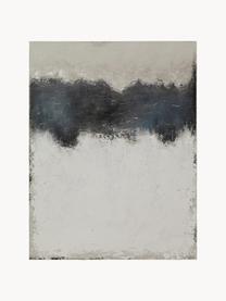 Quadro dipinto a mano Mare, Immagine: pittura acrilica su tela, Cornice: legno di abete, Tonalità beige e grigie, Larg. 90 x Alt. 120 cm