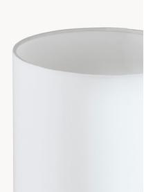 Lampada da tavolo classica Mick, Paralume: tessuto, Base della lampada: metallo nichelato, Bianco, argentato, Ø 18 x Alt. 40 cm