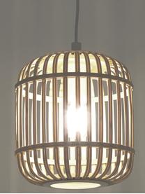 Lampa wisząca z drewna bambusowego Adam, Biały, jasny brązowy, Ø 35 x W 38 cm