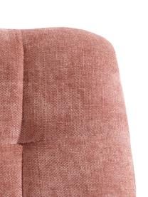 Krzesło tapicerowane z aksamitu Hope, Tapicerka: 100% aksamit poliestrowy, Nogi: metal, Blady różowy, czarny, S 42 x G 44 cm