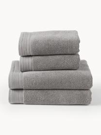 Set di asciugamani in cotone organico Premium, varie misure, 100% cotone organico certificato GOTS (da GCL International, GCL-300517).
Qualità pesante, 600 g/m², Grigio scuro, Set di 4 (asciugamano e telo da bagno)