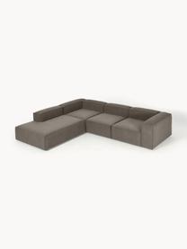 Modulares XL-Ecksofa Lennon aus Bouclé, Bezug: Bouclé (100 % Polyester) , Gestell: Massives Kiefernholz, Spe, Bouclé Greige, B 329 x T 269 cm, Eckteil links