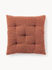 Bouclé zitkussen Bellamie, 2 stuks, Weeftechniek: renforcé Draaddichtheid 1, Bouclé terracotta, B 40 x L 40 cm