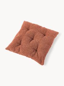 Bouclé zitkussen Bellamie, 2 stuks, Weeftechniek: renforcé Draaddichtheid 1, Bouclé terracotta, B 40 x L 40 cm