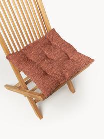 Coussins de chaise en tissu bouclé Bellamie, 2 pièces, Bouclé terracotta, larg. 40 x long. 40 cm