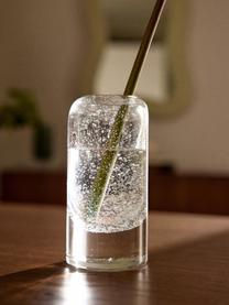 Vaso piccolo in vetro soffiato con bolle d'aria Dylla, alt. 16 cm, Vetro sodico-calcico, Trasparente, Ø 8 x Alt. 16 cm