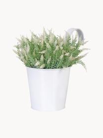 Balkon plantenpot Larissa van metaal, Gecoat metaal, Wit, B 16 cm x H 22 cm