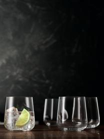 Kristall-Gläser Style, 4 Stück, Kristallglas, Transparent, Ø 9 x H 9 cm, 340 ml