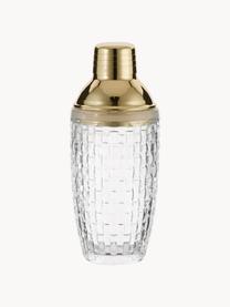 Cocktail shaker Jolin, Shaker: vetro, Trasparente, dorato, Ø 9 x Alt. 22 cm