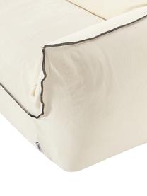 Canapé 3 places Gia, Tissu blanc crème, larg. 250 x prof. 96 cm