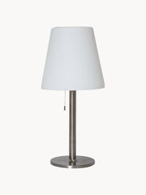 Lámpara de mesa solar Solia, Pantalla: plástico, Blanco, plateado, Ø 28 x Al 60 cm