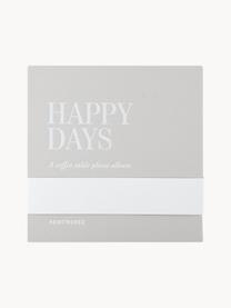 Album fotografico Happy Days, 55% cartone grigio, 18% poliestere, 15% carta, 2% cotone

Questo prodotto è realizzato con legno di provenienza sostenibile e certificato FSC®., Grigio chiaro, bianco, Larg. 25 x Alt. 25 cm