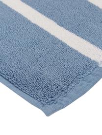 Tappeto bagno a righe Mentone, 100% cotone, Blu, bianco, Larg. 50 x Lung. 75 cm