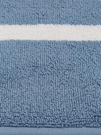 Tappeto bagno a righe Mentone, 100% cotone, Blu, bianco, Larg. 50 x Lung. 75 cm