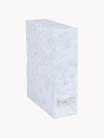 Stehsammler Viola, 2 Stück, Canvas, fester Karton in Marmoroptik, Weiß, marmoriert, B 10 x T 25 cm