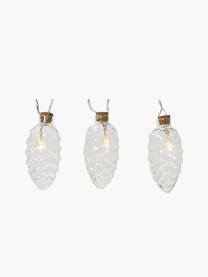 LED kerstlichtketting Cristal in kegelvorm, 175 cm, 8 peertjes, Glas, Transparant, B 4 x L 175 cm