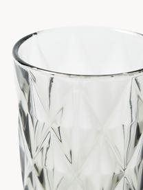 Verres à long drink avec motif texturé Colorado, 4 pièces, Verre, Gris, Ø 8 x haut. 13 cm, 310 ml