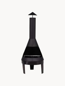 Chimenea de jardín Marongo, Acero recubierto, Negro, Ø 55 x Al 152 cm