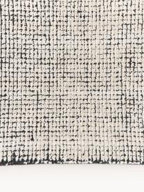 Ručne tkaný koberec s krátkym vlasom Mansa, 56 % vlna, RWS certifikát, 44 % viskóza, Čierna, krémovobiela, Š 80 x D 150 cm (veľkosť XS)