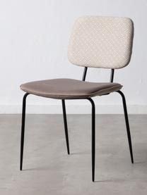 Krzesło tapicerowane Ina, Tapicerka: poliester, Stelaż: metal lakierowany, Beżowy, S 55 x G 46 cm