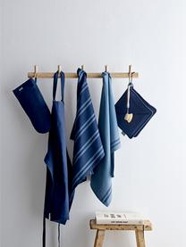 Gants de cuisine Soft Kitchen, 2 élém., 100 % coton, Bleu foncé, larg. 19 x haut. 5 cm