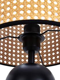 Lampada da tavolo con intreccio viennese Vienna, Paralume: plastica, Base della lampada: metallo verniciato a polv, Nero, marrone chiaro, Ø 25 x Alt. 40 cm