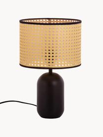 Lampa stołowa z plecionki wiedeńskiej Vienna, Czarny, jasny brązowy, Ø 25 x W 39 cm