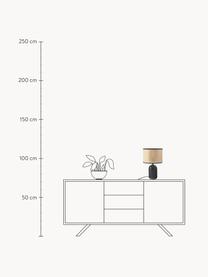 Tischlampe Vienna aus Wiener Geflecht, Lampenschirm: Kunststoff, Lampenfuß: Metall, pulverbeschichtet, Schwarz, Hellbraun, Ø 25 x H 40 cm