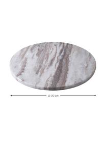 Bandeja decorativa de mármol Marble, Mármol, Gris claro, Ø 30 cm