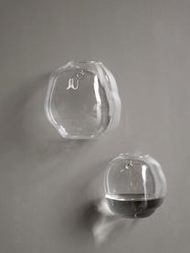 Wazon ścienny Pebble, Ø 15 cm, Szkło, Transparentny, Ø 15 x 15 cm