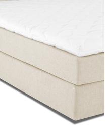 Letto Boxspring Premium Lacey, Materasso: a molle insacchettate a 7, Piedini: legno di faggio massiccio, Beige, 200 x 200