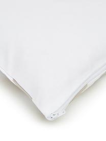 Housse de coussin 45x45 beige/blanc Sera, 100 % coton, Blanc, beige, larg. 45 x long. 45 cm