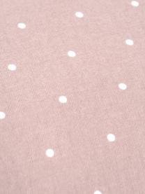 Oboustranný puntíkovaný flanelový povlak na polštář Betty, 2 ks, Starorůžová, bílá, tečky, Š 40 cm, D 80 cm