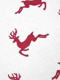 Flanell-Bettwäsche Rudolph mit Rentieren, Webart: Flanell Flanell ist ein k, Rot, Ecru, 135 x 200 cm + 1 Kissen 80 x 80 cm