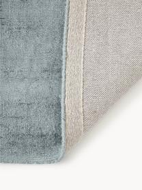 Tapis en viscose tissé main Jane, Gris-bleu, larg. 200 x long. 300 cm (taille L)