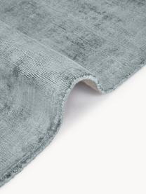 Tapis en viscose tissé main Jane, Gris-bleu, larg. 200 x long. 300 cm (taille L)