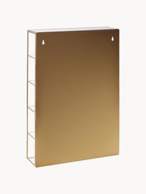 Wandregal Ada aus Glas und Metall, Rahmen: Metall, vermessingt, Goldfarben, B 35 x H 50 cm