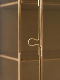 Wandregal Ada aus Glas und Metall, Rahmen: Metall, vermessingt, Goldfarben, B 35 x H 50 cm