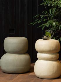 Tavolino da giardino dalla forma organica Oda, Fibra di argilla, Greige, effetto cemento, Larg. 41 x Alt. 47 cm