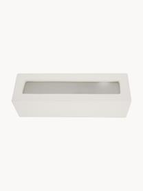 Keramische wandlamp Madrid, Lampenkap: keramiek, mat, Diffuser: glas, Gebroken wit, B 32 x H 9 cm