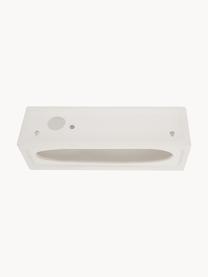 Keramische wandlamp Madrid, Lampenkap: keramiek, mat, Diffuser: glas, Gebroken wit, B 32 x H 9 cm