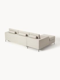 Schlafsofa Cucita (3-Sitzer) mit Matratze, Bezug: Webstoff (100% Polyester), Gestell: Massives Kiefernholz, Webstoff Hellbeige, B 274 x T 164 cm, Eckteil links