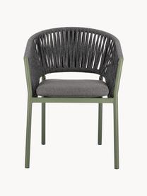Stohovatelná zahradní židle Florencia, Tmavě šedá, olivově zelená, Š 60 cm, V 80 cm