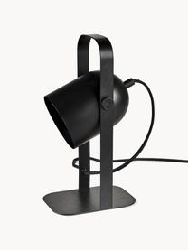 Lámpara de mesa orientable Nesvik, Lámpara: hierro recubierto, Cable: cubierto en tela, Negro, An 11 x Al 29 cm