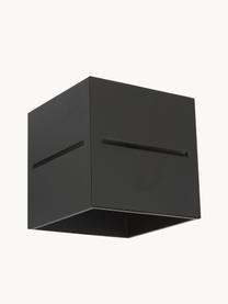 Aplique pequeño Lorum, Pantalla: aluminio, Negro, An 10 x Al 10 cm