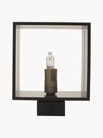 Kleine wandlamp Lorum, Lampenkap: aluminium, Zwart, B 10 x H 10 cm