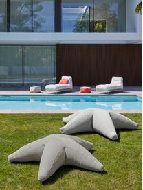 Grote outdoor zitzak Starfish, handgemaakt, Bekleding: 70% PAN + 30% PES, waterd, Lichtbeige, B 145 x L 145 cm