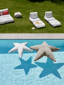 Grote outdoor zitzak Starfish, handgemaakt, Bekleding: 70% PAN + 30% PES, waterd, Lichtbeige, B 145 x L 145 cm